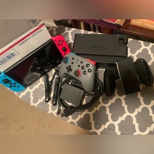 Nintendo Switch with case & accessories